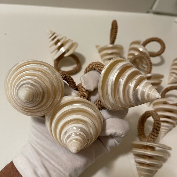 Pearled Trochus Spiral Cut Shells napkin rings are gorgeous and unique - Picture 9 of 11